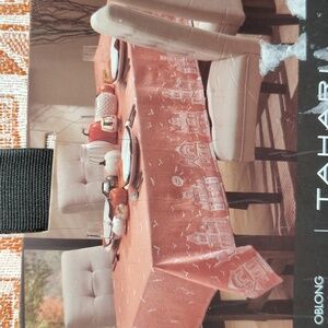 Tahari Fall/Halloween Orange Tablecloth 60X102